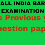 AIBE Previous year Question Paper