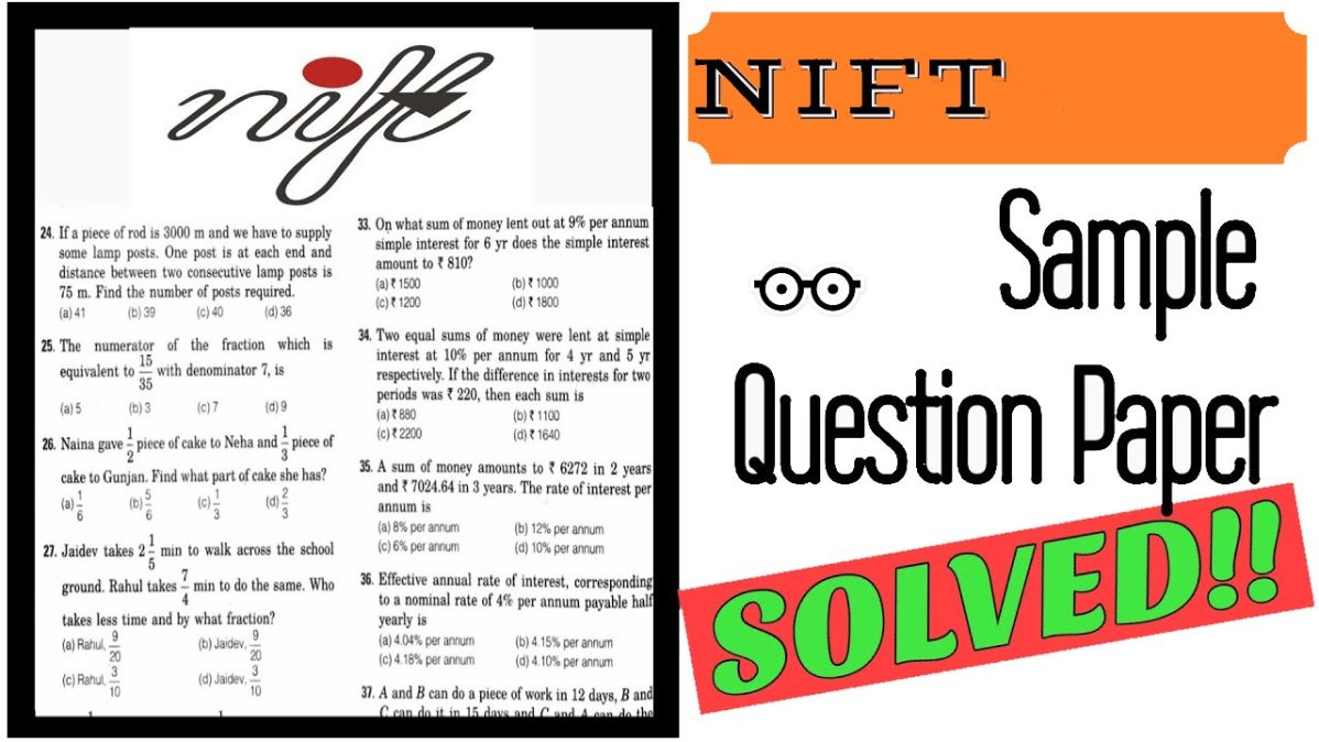 Nift Previous Year Question Papers
