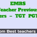 EMRS TEACHER PREVIOUS PAPERS