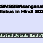 RSMSSB sanganak syllabus in Hindi 2023: PDF Download
